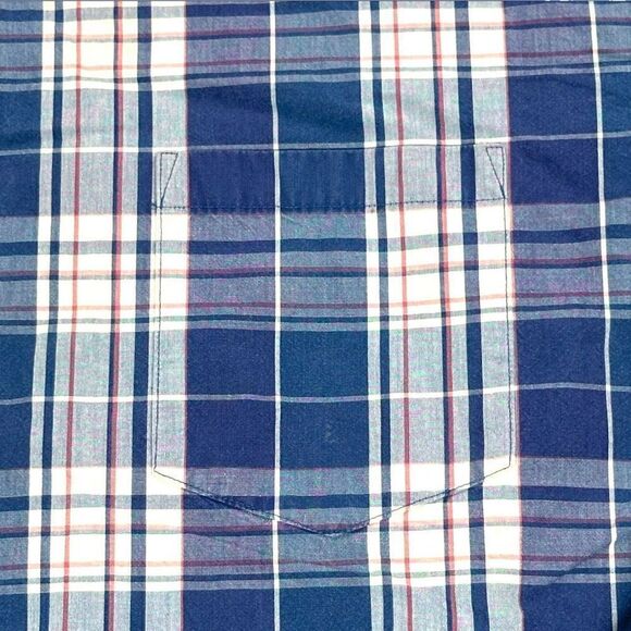 J. Crew Shirt Mens Size Large‎ L Blue Plaid Tailored Fit Long Sleeve Button Down - Picture 7 of 10